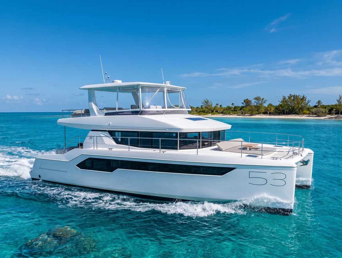 Catamarán a motor Leopard de 53 pies | BruSea